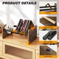 thumbnail image 6 of TAVR Furniture Vinyl Record Storage Rack, 80-100 LP Organizer, Wooden & Metal Album Magazine Storage Rack, Quick Assembly Record Display Rack, Brown, 6 of 8