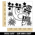 thumbnail image 2 of Patriotic Sloth July 4th Independence Day USA United States of America Square Rubber Stamp Stamping Scrapbooking Crafting - Large 2.75in, 2 of 7