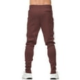 thumbnail image 3 of FEDTOSING Men's Gym Sweatpants Drawstring Burgundy Running Joggers Trackpants with Zipper Pockets, 3 of 6