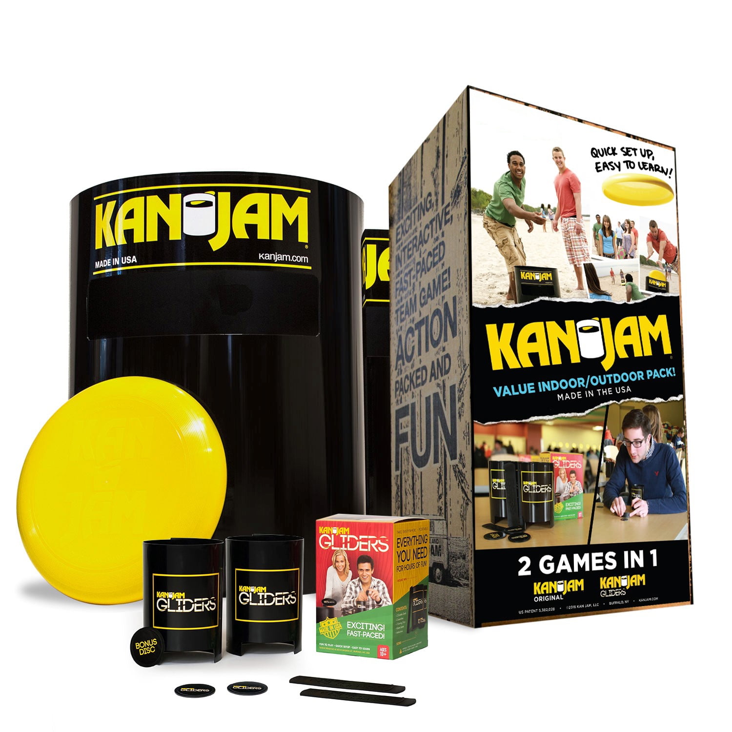 Kan Jam ® ORIGINAL Spiel Set Strandspiel Ziel Wurfspiel Disc Game KanJam NEU 