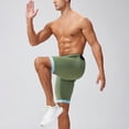 thumbnail image 3 of Pantalones cortos deportivos elásticos de cintura alta para correr y levantar caderas, de nylon, para hombre., 3 of 8