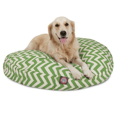 UPC: 0788995510239 | Majestic Pet | Chevron Round Pet Bed For Dogs  Removable Cover  Sage  Large