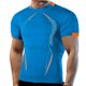 thumbnail image 1 of Camiseta deportiva informal Sunloudy para hombre, camisetas deportivas de manga corta con cuello redondo y patrón de rayas para gimnasio de primavera y verano, ropa para hombre Sunloudy  moda, 1 of 5