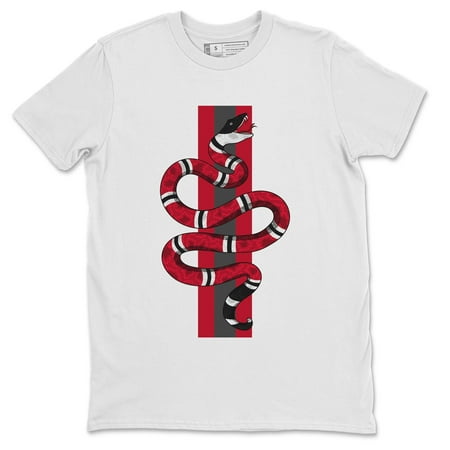 Snake AJ1 Satin Red Sneaker Matching Top - Jordan 1 Satin Snake Chicago (White / 4X-Large)