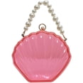 thumbnail image 1 of LHSHID Women Acrylic Evening Clutch Bag Shell Clutch Purse Transparent Stadium Approved Crossbody Shoulder Handbag with Pearl, 1 of 7