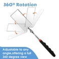 thumbnail image 4 of 2 Pieces Telescoping Inspection Mirror, 360° Swivel Extendable Mechanic Automotive Mirrors Tools, Rectangular Round Mirror on a Stick for Mechanics, Automotive Repair, Contractors, Home Inspection, 4 of 7