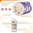 thumbnail image 5 of Yayeee Flameless Candles with Remote Flickering Battery Operated Multi Color Changing, Halloween Ghosts Purple, 5 of 7