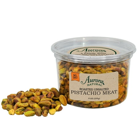 Aurora Natural Pistachio Meat, Unsalted, 9 Oz