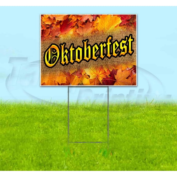 Oktoberfest (18" x 24") Yard Sign, Includes Metal Step Stake