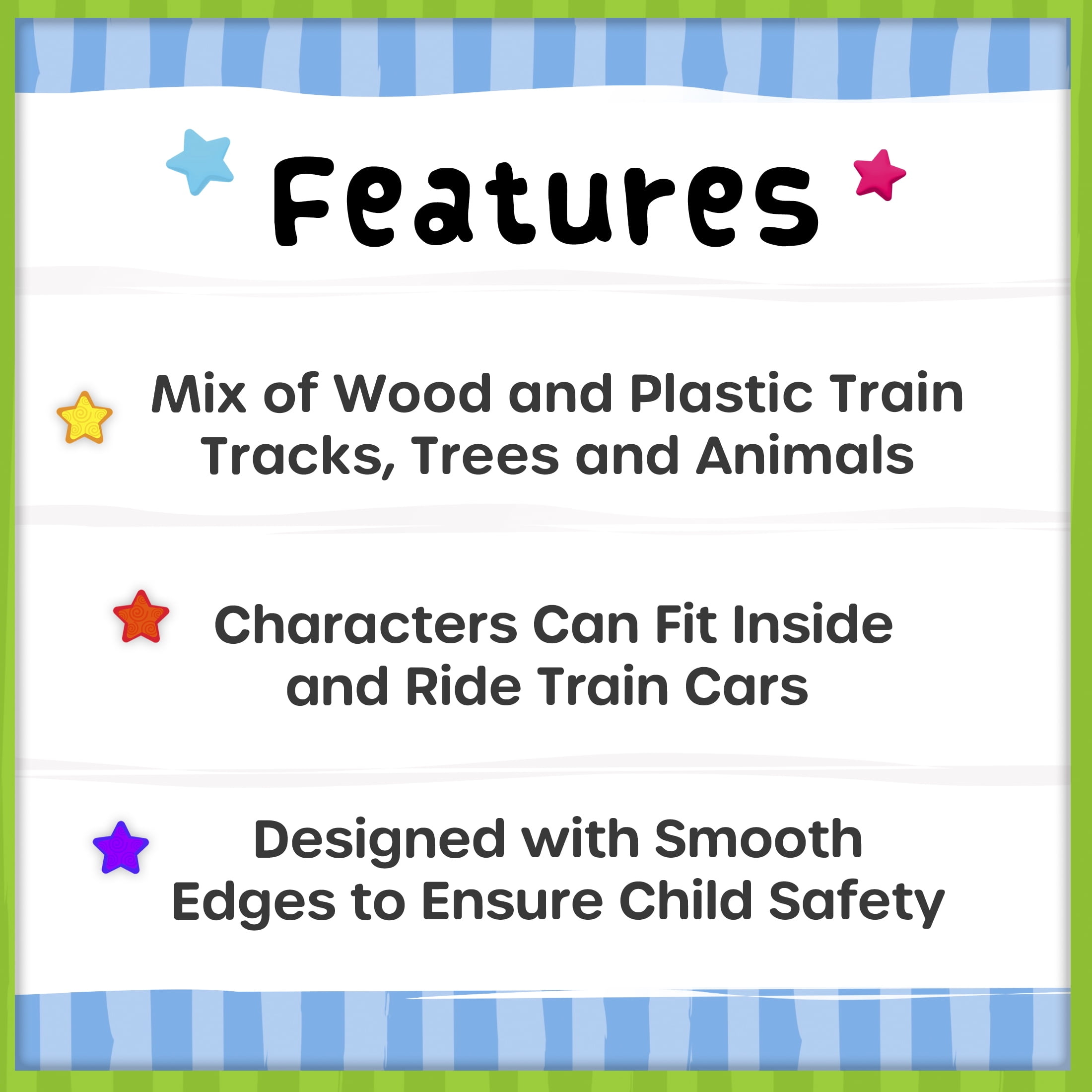 Spark Create Imagine Wood Train Railroad Set, Baby and Toddler Toys, Ages 3+  (图3) Spark Create Imagine Wood Train Railroad Set, Baby and Toddler Toys, Ages 3+  (图3)