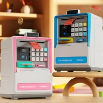 OEFNTAC Toys Simulated ATM Bank Toy with Facial Password Electronic Cash Box for Kids Role Play Toys Kids