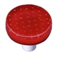 thumbnail image 1 of Hot Knobs HK1200-KRB Bulles Rouge Ronde Bouton d'Armoire en Verre - Noir Poste, 1 of 1