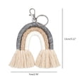 thumbnail image 5 of Porte-clés Macramé à Franges Tissé Arc-en-Ciel pour Sac à Main Cellulaire Sac à Dos, 5 of 5