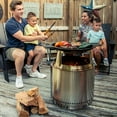thumbnail image 5 of Solo Stove 8" x 14.5" Round Wood Stainless Steel Finish Smokeless Bonfire Hub, 3 lbs, 5 of 6