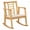 Natural, variant on Biotree Wooden Rocking Chair with Upholstered Seat and Ladder Back for Living Room, Brown