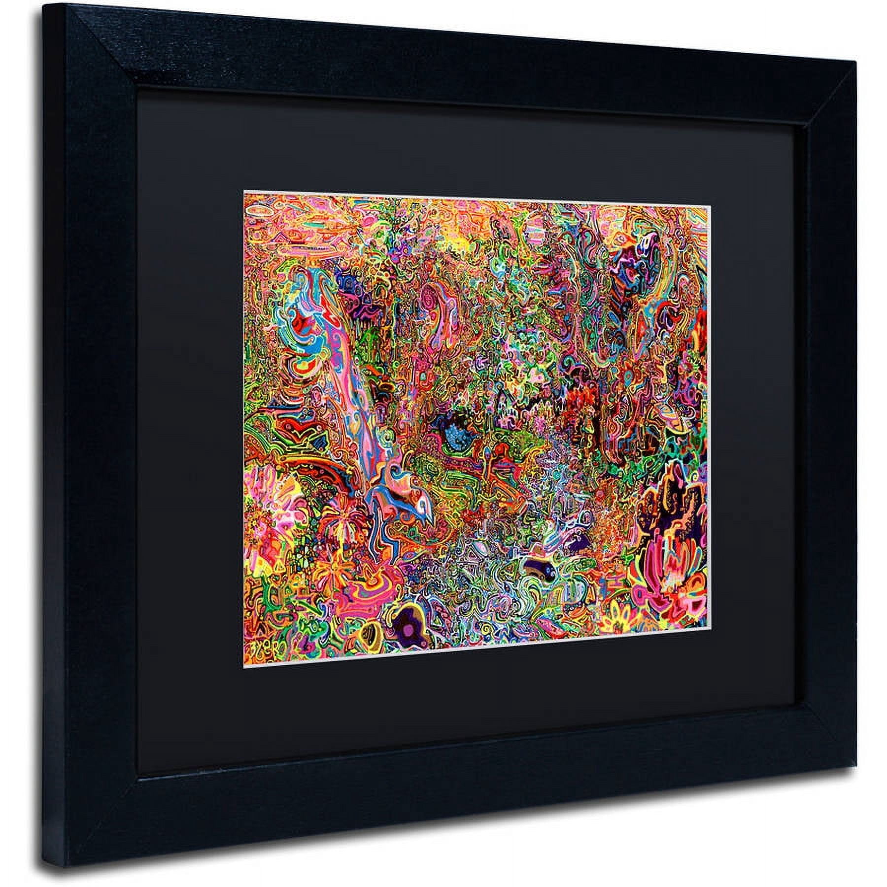 Trademark Fine Art "The Dove And The Crow" Canvas Art by Josh Byer, Black Matte, Black Frame