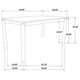 thumbnail image 5 of Rida Dining Table, Rich Dark Brown Hardwood, Rectangular 59 Inch Top, 5 of 6