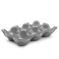 thumbnail image 1 of Bandeja para huevos Flexzion, cerámica, 6 tazas, nevera de porcelana, color gris, 1 of 8