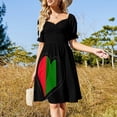 thumbnail image 2 of Black Heart in Green Sleeveless Dress sexy dress evening dress women korean style for woman, 2 of 6