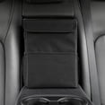 thumbnail image 3 of Bote de basura para auto con tapa, a prueba de fugas, cubo de basura para vehículos con bolsillos de almacenamiento, bolsa de basura impermeable para colgar para SUV, color negro, 3 of 4