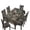 Camo Hunting Branch Print, variant on Bulopur Camo Chair Covers Set of 6 and Tablecloth Waterproof Tablecloth with 6 Chair Slipcovers Replacement Table Cover for Restaurant Outdoor, Camping, Patio, Party