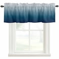 thumbnail image 3 of Valance for Windows,Modern Gradient Navy Blue Valances Curtain Rod Pocket Valance for Kitchen Bedroom Living Room Bathroom,Aesthetics Abstract Art Short Curtains Window Treatment 42x12in, 3 of 9