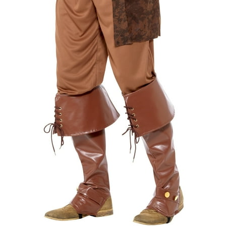 Adults Medieval Rogue High Seas Pirate Captain Boot Covers Costume