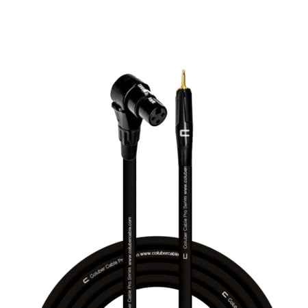 Coluber Cable - Right Angle XLR Female to 3.5 TS Male - Pro 3-Pin Connector