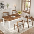 thumbnail image 7 of Huisuilinss Industrial Dining Table For 6-8 People,79" Large Dining Room Table,Rectangular Wood Kitchen Table,Modern Farmhouse Long Dining Table With Metal Legs For Dinner Living Room,Chair Not Includ, 7 of 7