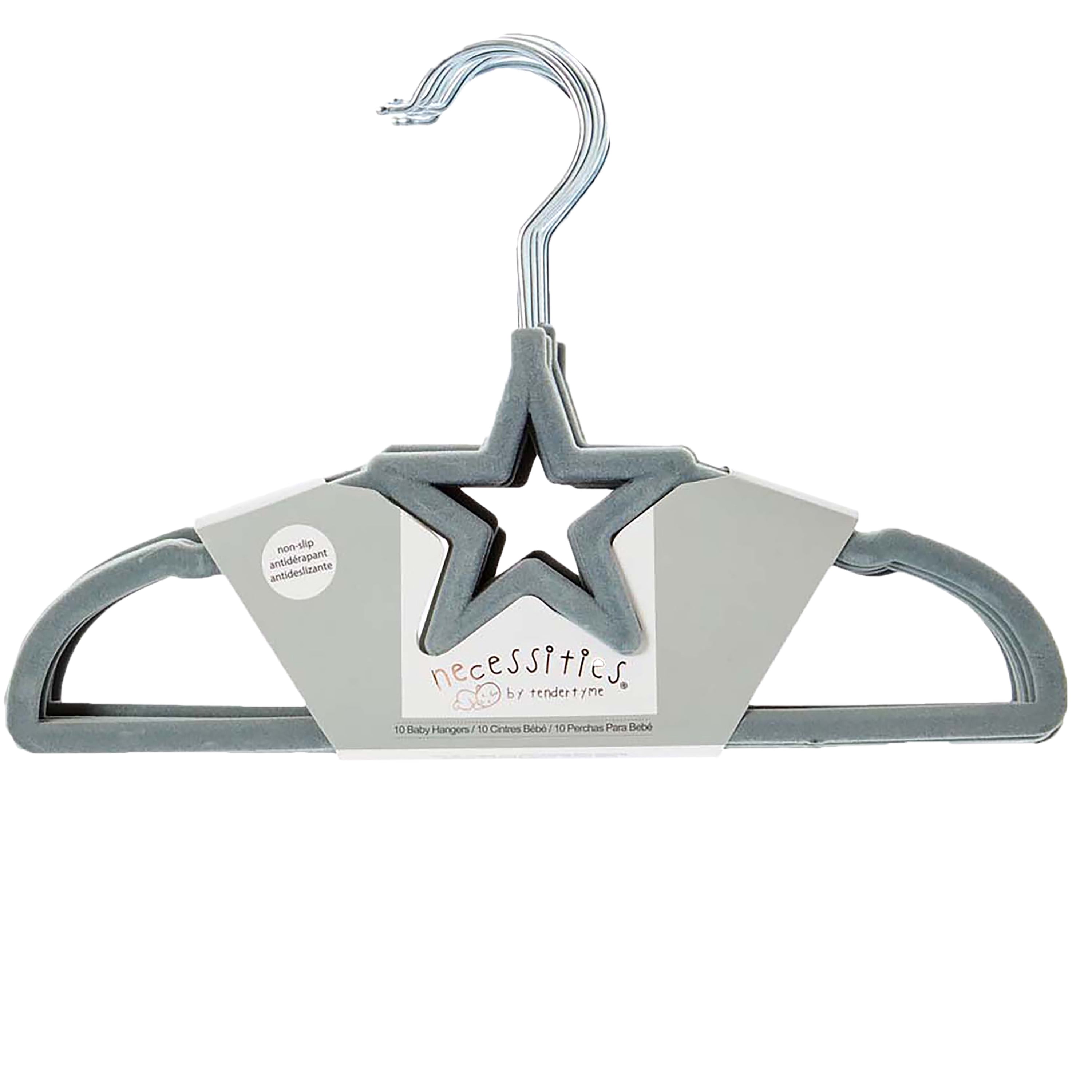 Baby Shower Wardrobe Crate & 10 Clothes Hangers Kit, Baby Shower Gift Crate, Gray