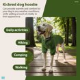 thumbnail image 4 of Kickred Basic Dog Hoodie Sweatshirts, Pet Clothes Hoodies Sweater with Hat and Leash Hole, Soft Cotton Outfit Coat for Large Medium Small Dogs(XL, Army Green), 4 of 6