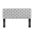 thumbnail image 3 of Modway Lizzy Tufted King/California King Performance Velvet Headboard in Light Gray, 3 of 7