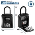 thumbnail image 4 of Key Lock Box Lion Locks con código combinado de 4 dígitos (paquete de 24), 4 of 7