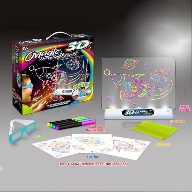 Creative Drawing Board Children Toys Boys Girls Pen 3D Glasses Life Brighter And