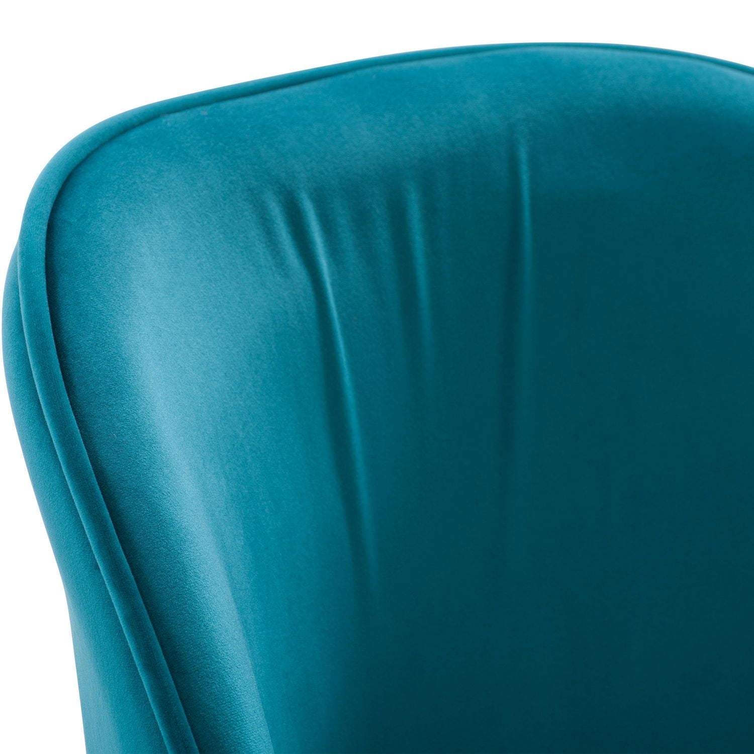 Chaise d'appoint d'intérieur simple rembourrée en velours Ayla avec pieds en acier