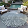 thumbnail image 6 of Addison Rugs Chantille Indoor/Outdoor Transitional Geometric Aqua Machine Washable Round Rug, 8' x 8', 6 of 7