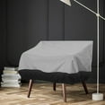 thumbnail image 2 of Xinxinyy Housse de Banc de Patio Robuste Imperméable Housse de Sofa d'Extérieur Housse de Mobilier de Pelouse - Gris + Noir, 2 of 9