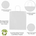 thumbnail image 2 of Jet Paper Bags [25 PCS] 11" x 7" x 12"H WHITE Kraft Paper Shopping Bag with Twisted Handles for Gift, Wedding, Party Favor, Thank You and More - Dina, 2 of 7