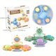 thumbnail image 1 of Children's Cartoon Suction Cup Rotating Toy Baby Space Suction Cup Rotating Music Baby Gyro Toys Children's Teether Bathroom Gnawing Fingertip Gyro Toys 0-3 Years Old, 1 of 4