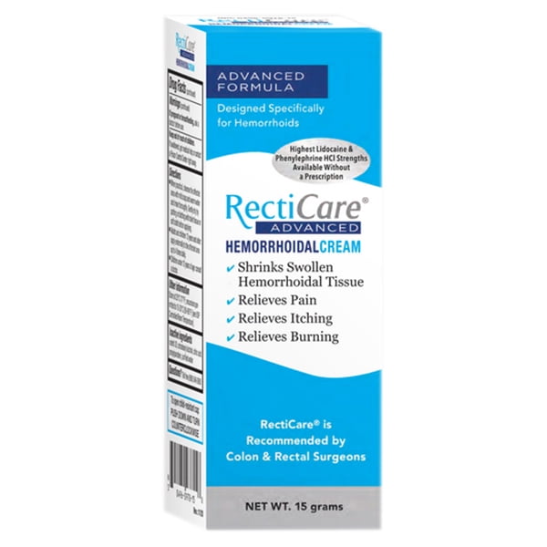 Recticare Advanced Hemorrhoidal Cream 15g Walmart Com