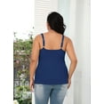 Charmo Women Plus Size Cotton Tank Top with Shelf Bra Adjustable Wider
