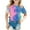 Blue, variant on Tie Dye Shirt Kids Short Sleeve Crewneck Summer Neon Graphic Print Top Casual Tops 3-13 Years