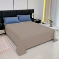 thumbnail image 6 of Xaoshaoyi Queen Sheet Set, Dormitory Single Bed Sheet Skin Friendly Cotton Home Solid Color Easy Double Brushed Bed Sheet Breathable, Durable & Cooling Sheets(Khaki), 6 of 8