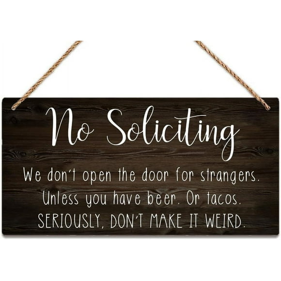 Wooden Sign Room Decorations No Soliciting Welcome Sign Funny Welcome Sign Welcome Sign Wood Sign For Home,Front Door,Porch,Office,Coffee Shop Decor 12X8 Inch
