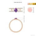 thumbnail image 4 of ANGARA Natural Pear Amethyst Parallel Split Shank Ring with Accents in 14K Rose Gold for Women (Size-6x4mm) | February Birthstone, Anniversary, Jewelry Gift for Women | Natural Amethyst Ring, 4 of 8