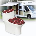 thumbnail image 6 of HELLHERO 2 Piece Lid Cover Set for Toilet for Modern Bathrooms Christmas Tree Snowflakes Adjustable Toilet Seat Covers Set Elastic Edge, 6 of 8