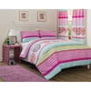Mainstays Kids Hearts and Stripes Patchwork Bed-in-a-Bag Bedding Set