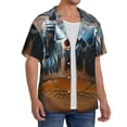 thumbnail image 2 of KLL Realistic Cute Sea Turtle Print Men's Shirt Short Sleeve Button Down Summer Cuba Beach Shirts- 3X-Large, 2 of 5