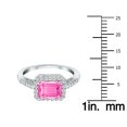 thumbnail image 4 of SZUL Women's 2 1/2 Carat TW Emerald Cut Pink Topaz Diamond Ring in 10K White Gold, 4 of 6