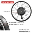 thumbnail image 6 of Yescom 26"x4" Fat Tire 48V Ebike Electric Front Wheel Bicycle Conversion Kit LCD 1500W Dual Controller, 6 of 9